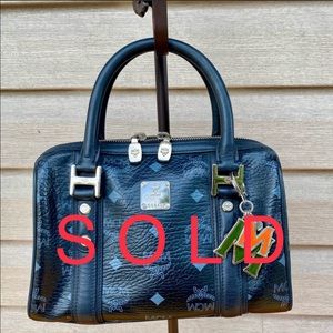 MCM Mini Black Visetos Bag